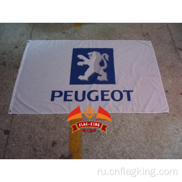 Флаг команды Peugeot Racing Peugeot Racing баннер 90 * 150 см полиэстер